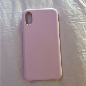 X light pink silicone phone case